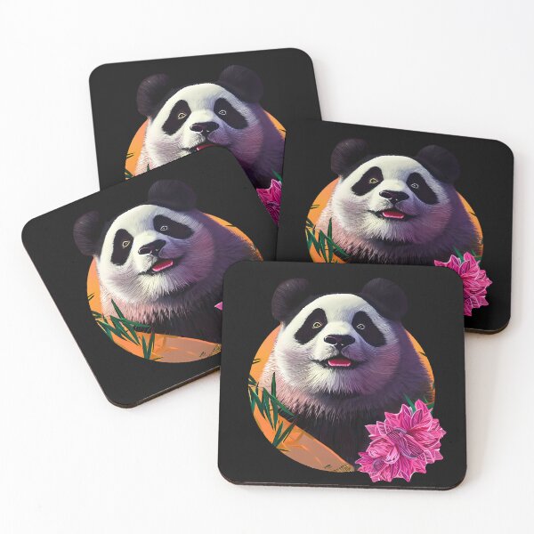 Item preview, Panda And Flowers designed and sold by nuel-art.