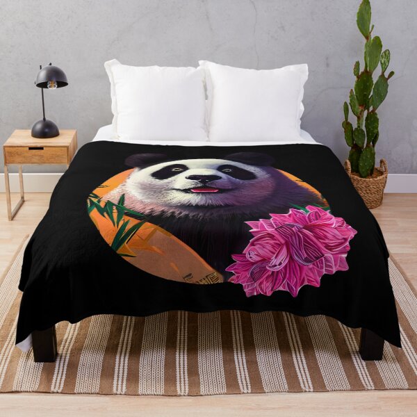 Item preview, Panda And Flowers designed and sold by nuel-art.