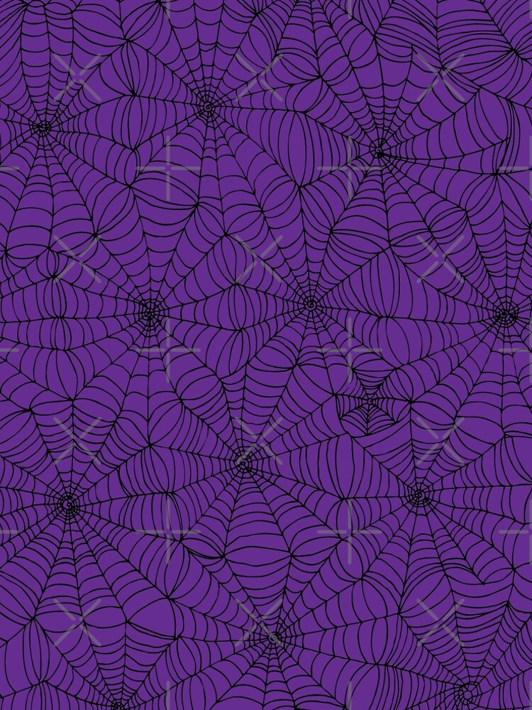Spider web pattern - purple and black - Halloween pattern by Cecca Designs by Cecca-Designs