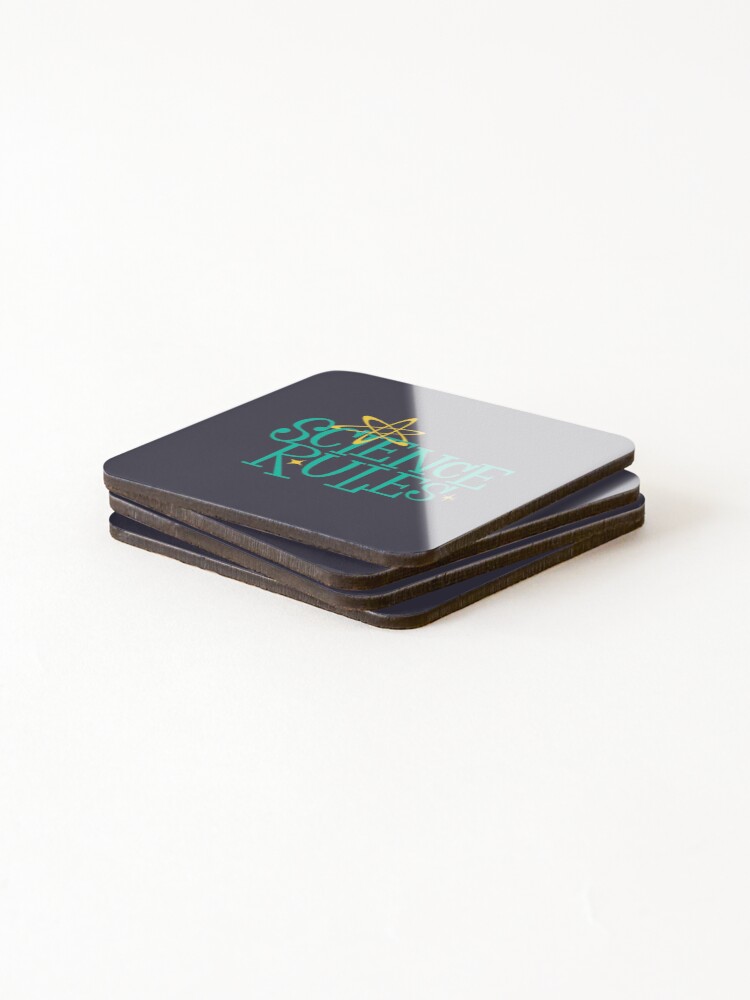 Thumbnail 4 of 5, Coasters (Set of 4), Science Rules designed and sold by SpilloDesign.