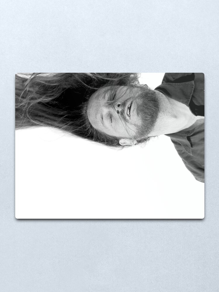 Alternate view of Self Portrait Dreaming of another life which may be a nightmare. Metal Print