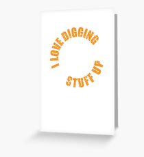 Metal detecting t shirt, hammered coin design Greeting Card