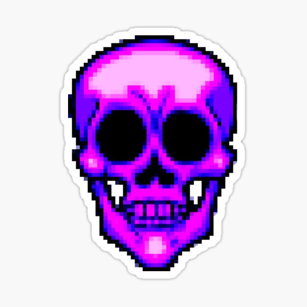 Skull (PIXEL ART) Sticker for Sale by RDX84