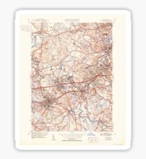 Massachusetts USGS Historical Topo Map MA Natick 351955 1943 31680 Sticker