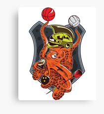 Sporty Octopus Canvas Print