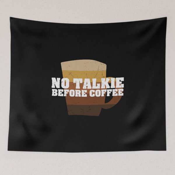 Item preview, No Talkie Before Coffee, Vintage, Morning Grumpy designed and sold by Shirtflyer.