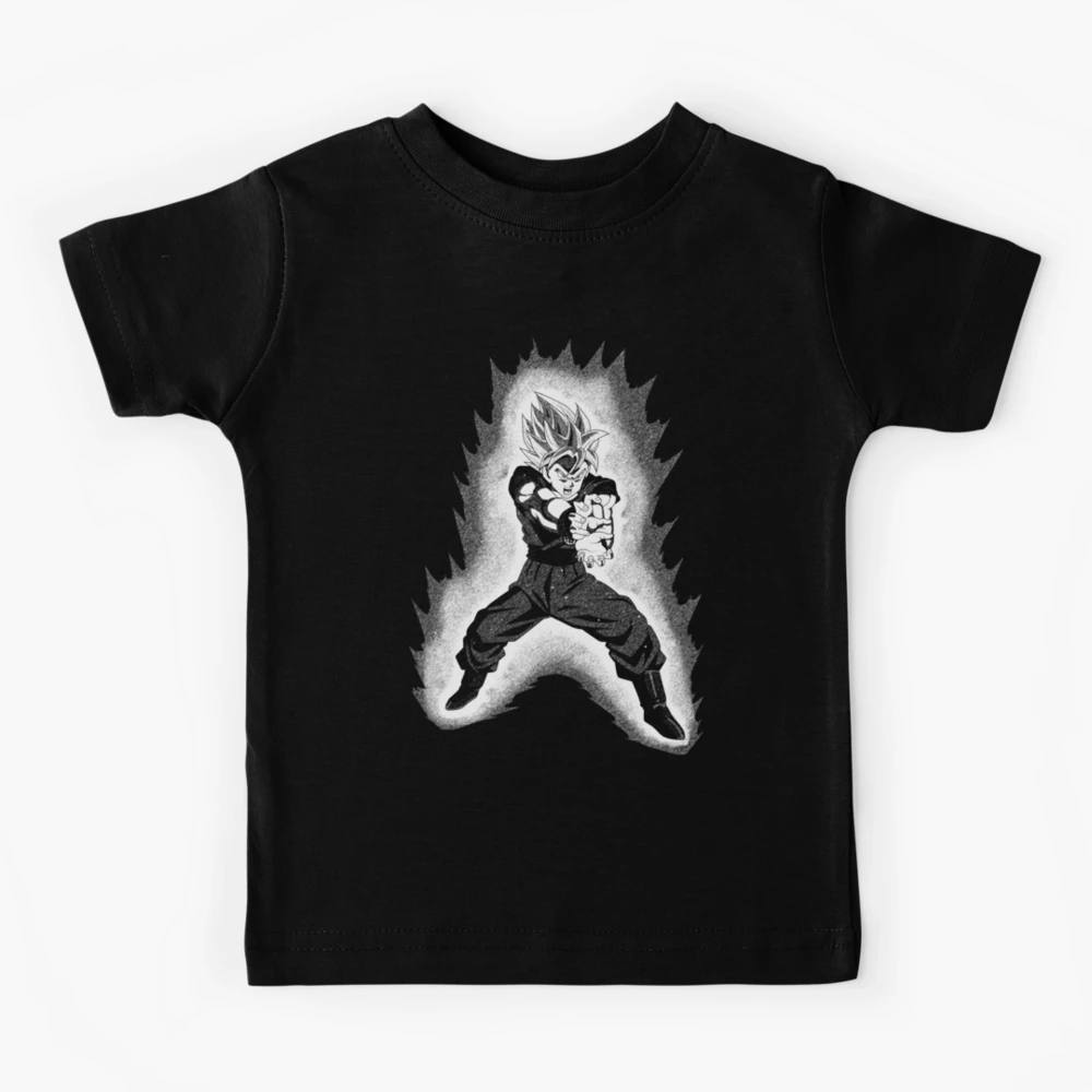 Black White Goku Super Sayajin Blue Kaioken Graphic pen Kids T-Shirt for  Sale by TuyulVectorize