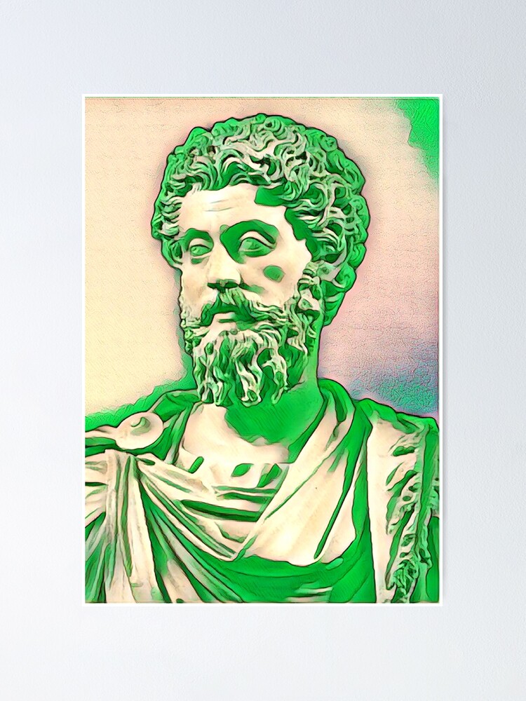 Marcus Aurelius Artwork Marcus Aurelius Portrait Marcus Aurelius Wall Art Poster For Sale