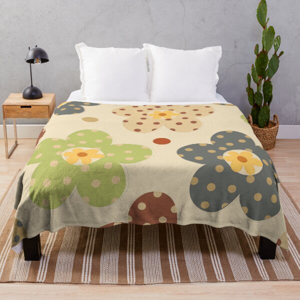 Item preview, Retro Groovy Flower. Polka Dot Groovy Flower Pattern. Vintage Daisy And Camomile Flower designed and sold by risingrocket.