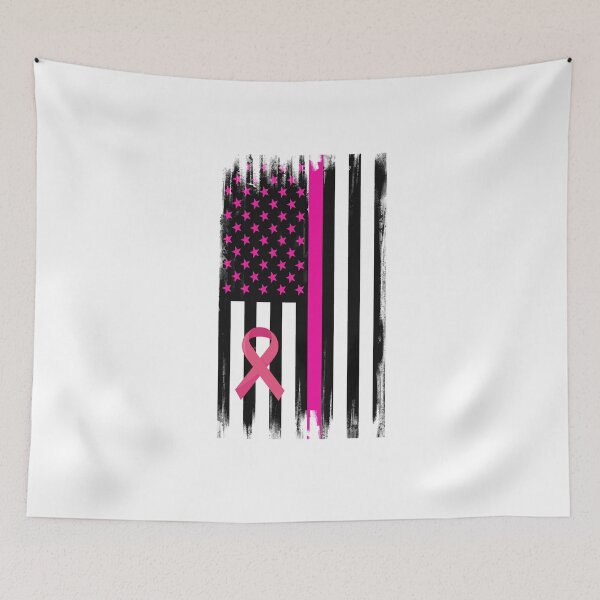 Item preview, Patriotic American Flag Breast Cancer Awareness designed and sold by Cute Shark.