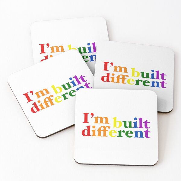 Item preview, I’m built different |  Rainbow typography, design designed and sold by Giovanni-c.