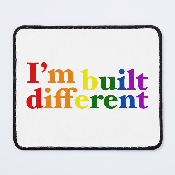 Item preview, I’m built different | Rainbow typography, design designed and sold by Giovanni-c.