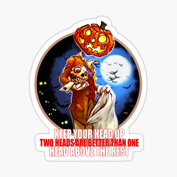 Pegatina «Dos cabezas son mejores que una» de PENZLZ Redbubble