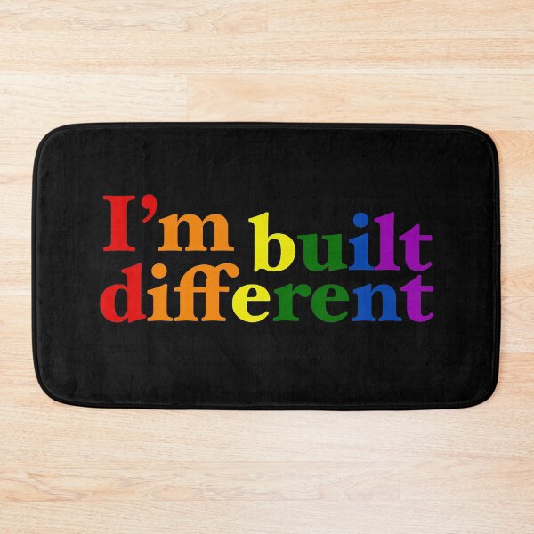 Item preview, I’m built different |  Black and Rainbow typography design designed and sold by Giovanni-c.