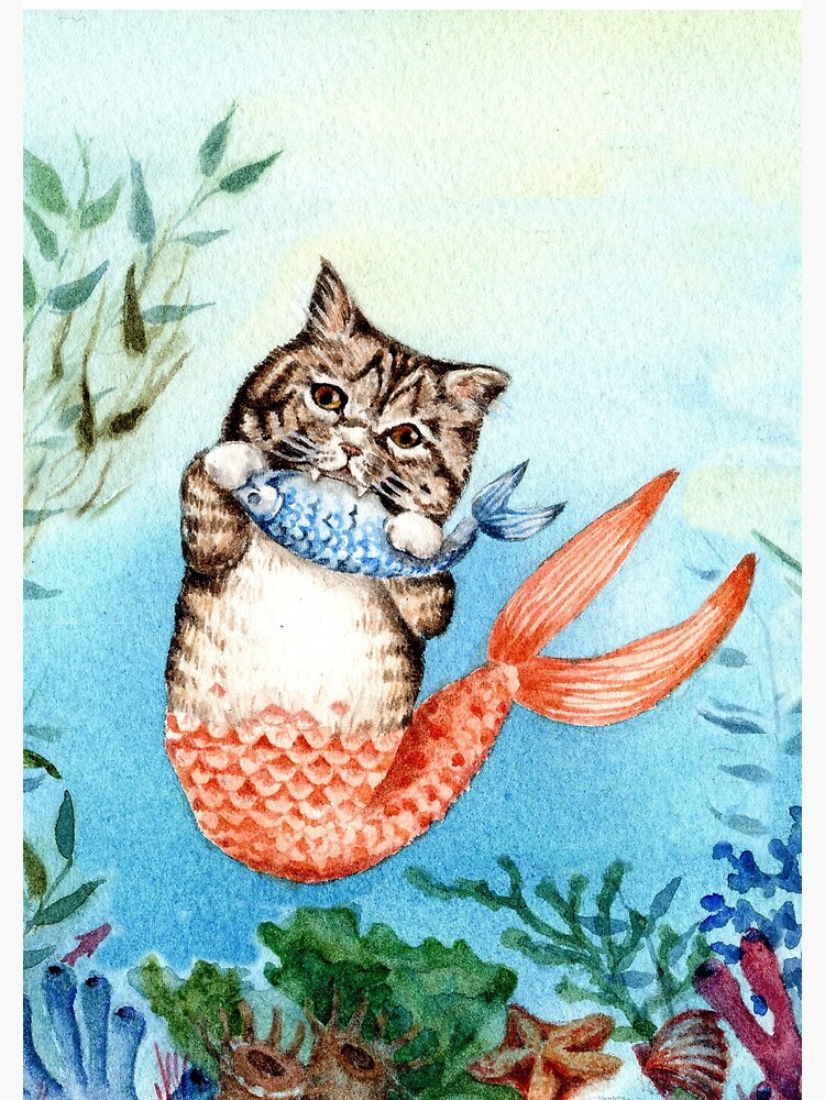 Cute Purrmaid Cat Mermaid by Goosi