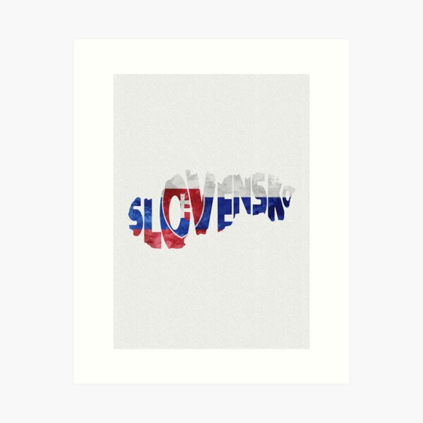 Artikel-Vorschau von Typografische Kartenflagge der Slowakei, designt und verkauft von A Deniz Akerman.