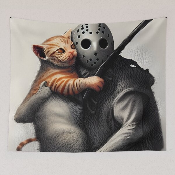 Item preview, Friday the 13th Part Nine Lives Cute Cat Killer Couple designed and sold by Horrorscape.