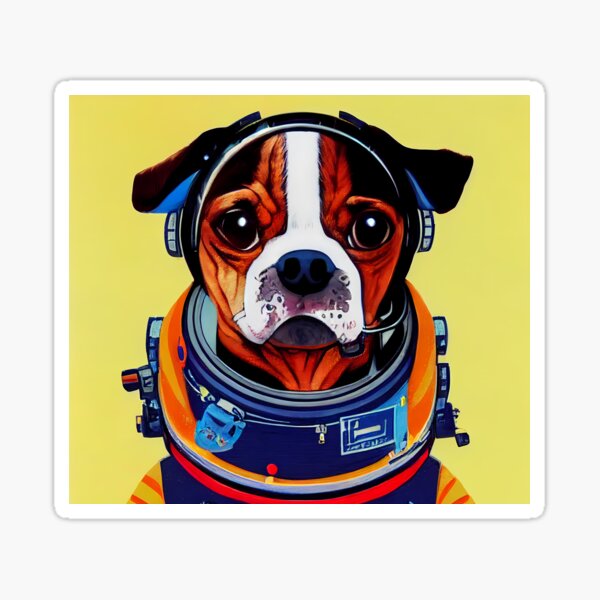 Astronaut Dog Sticker
