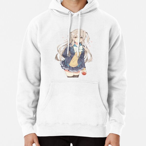 Lovely Blonde Anime Girl Pullover Hoodie For Sale By Joska1337 Redbubble