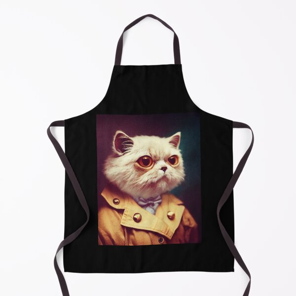 Item preview, anthropomorphic cat portrait - Persian cat detective wearing a coat. designed and sold by Catator.