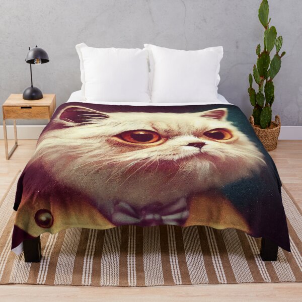 Item preview, anthropomorphic cat portrait - Persian cat detective wearing a coat. designed and sold by Catator.