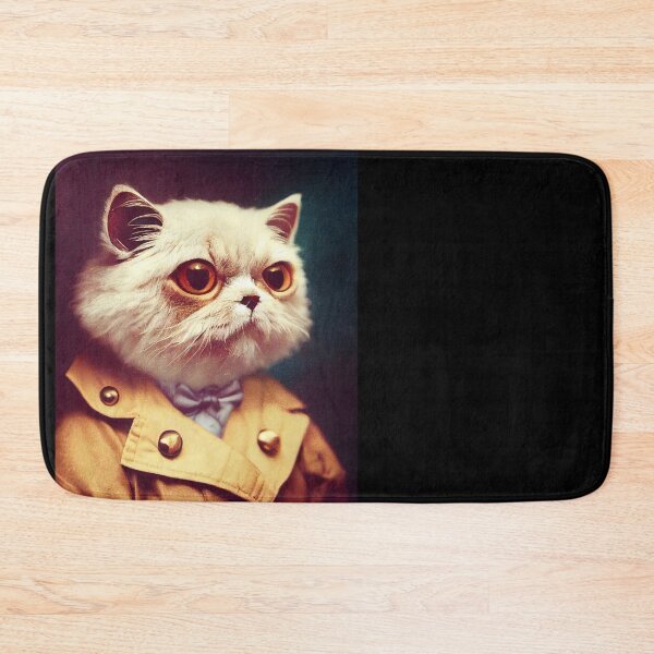 Item preview, anthropomorphic cat portrait - Persian cat detective wearing a coat.  designed and sold by Catator.