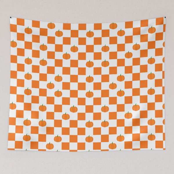 Item preview, 70s Disco Halloween Party - Orange Check and Pumpkin designed and sold by SunnyBrand.