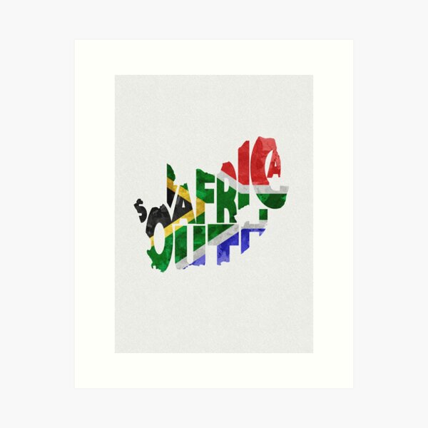 Artikel-Vorschau von Südafrika Typografische Karte Flagge, designt und verkauft von A Deniz Akerman.