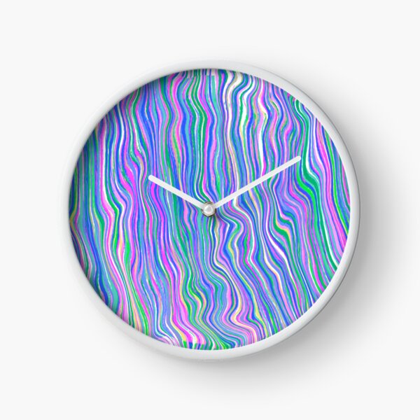 Item preview, Dark Blue, Pink and Green Multicolored Vertical Stripes Modern Liquid Swirl Abstract Pattern Design designed and sold by theprintedclub.