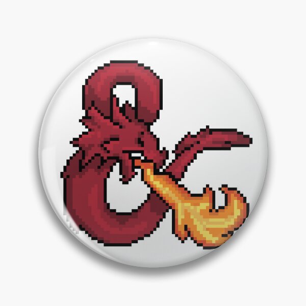 Item preview, D&D logo shaded designed and sold by Little Crows Trinkets.