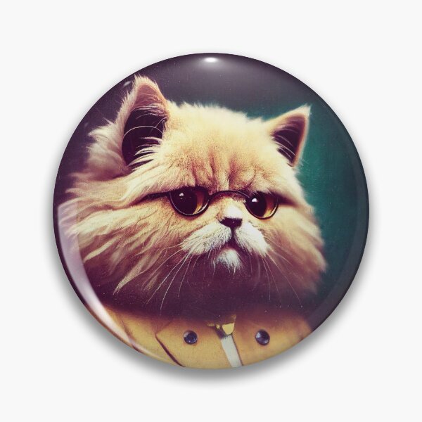 Item preview, anthropomorphic cat portrait - persian cat professor wearing a coat and glasses.  designed and sold by Catator.
