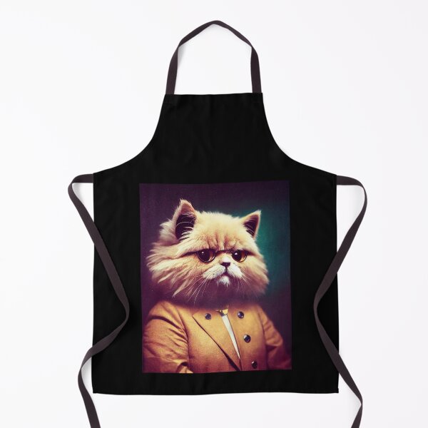 Item preview, anthropomorphic cat portrait - persian cat professor wearing a coat and glasses.  designed and sold by Catator.
