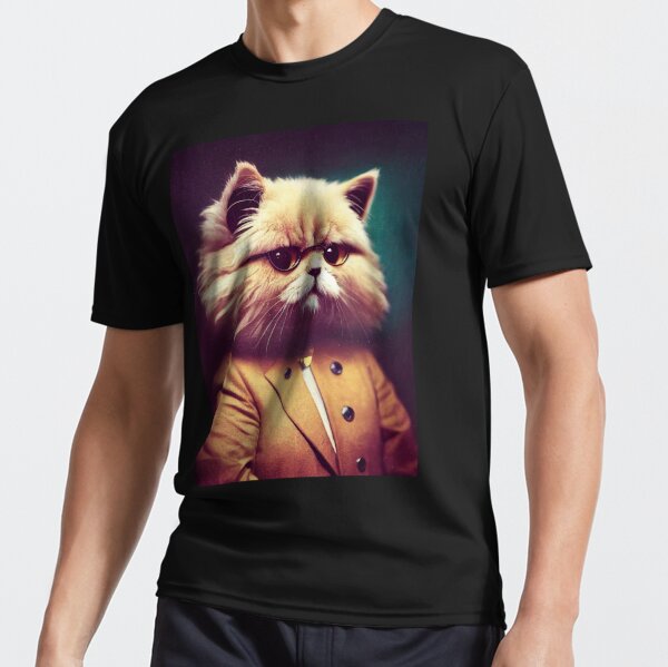 anthropomorphic cat portrait - persian cat professor wearing a