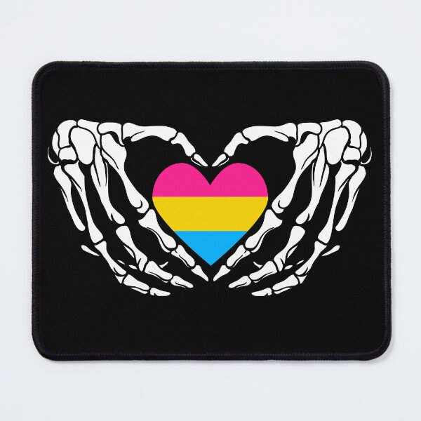 Artikelvorschau, Pansexuelles Stolz-Skelett-Halloween-Pan-Goth-Herz entworfen und verkauft von prideXrainbow.
