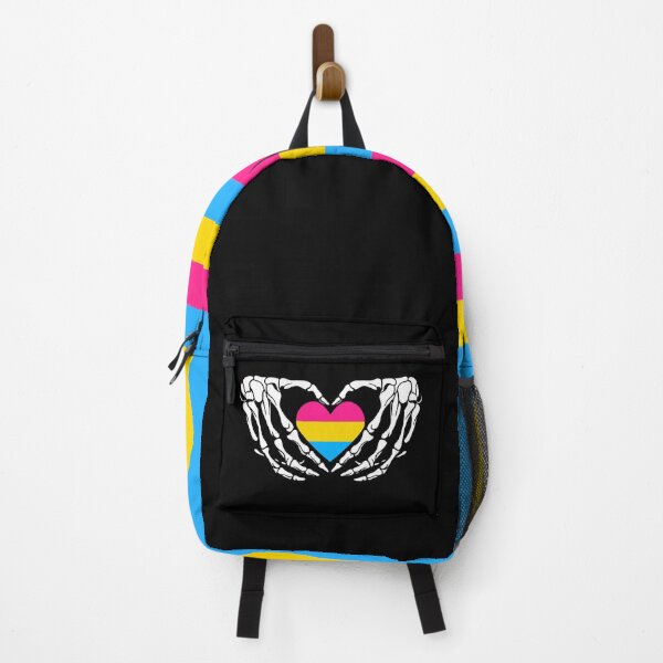 Item preview, Pansexual Pride Skeleton Halloween Pan Goth Heart designed and sold by prideXrainbow.