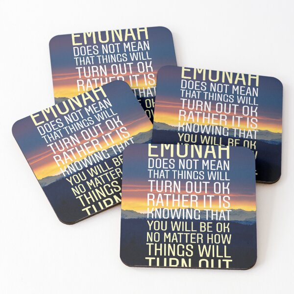 Item preview, Emunah does not mean that things will turn out ok rather ti is knowing that you will be ok no matter how things will turn out designed and sold by Stories To Inspire - Motivational Jewish Quotes.