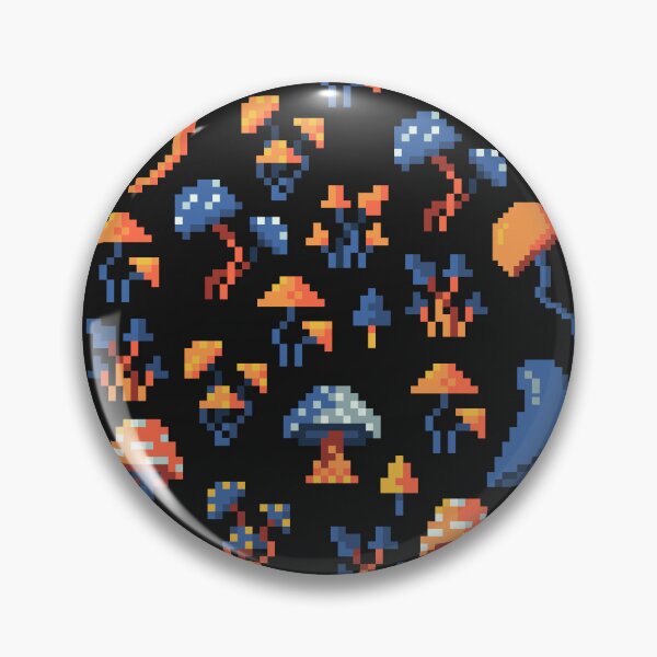Item preview, Pixel Art Mushroom Seamless Pattern designed and sold by wolfkin-design.