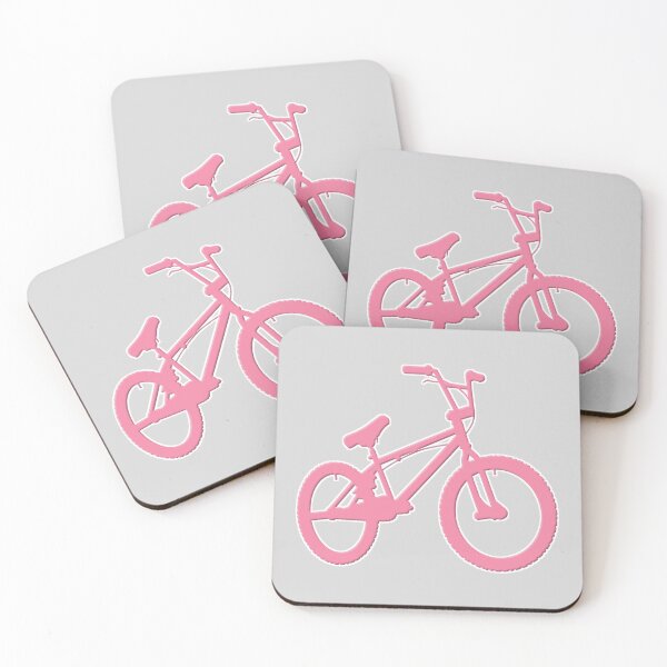 Item preview, BMX, Pink Bicycle in Grey Background designed and sold by MyArt23.