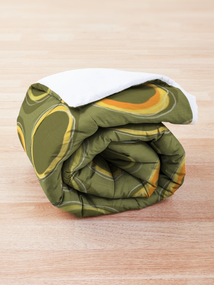 Alternate view of Solar Eclipse MCM Green Comforter