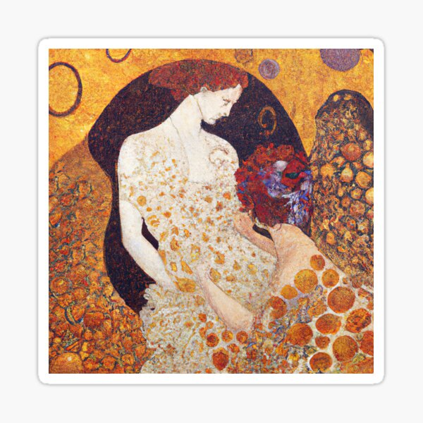 Aperçu de l'œuvre Gustav Klimt Deux dames créée et vendue par maniacfitness.