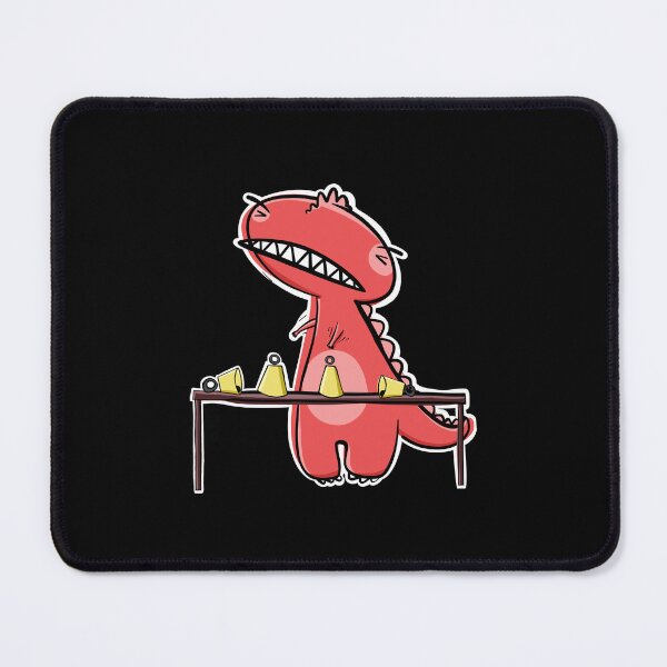 Funny Red T-Rex At Handbell Choir Practice Mouse Pad