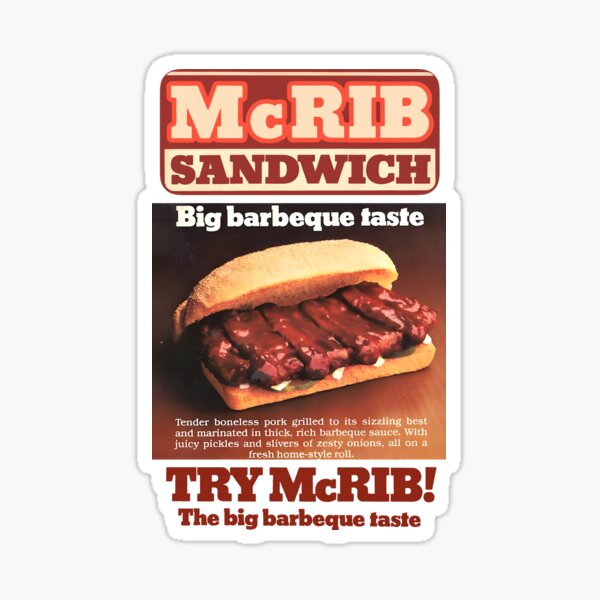 "McRib" Sticker For Sale By Jaywinston | Redbubble