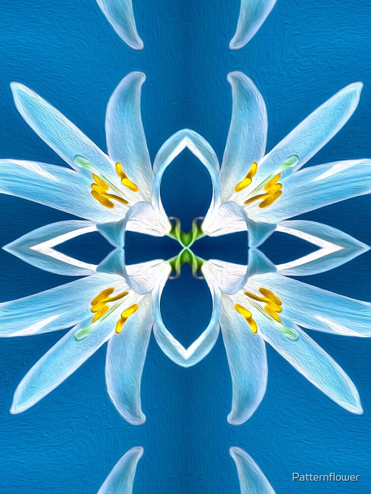 Thumbnail 4 of 4, iPhone Case, Blue Lily Pattern designed and sold by Patternflower.