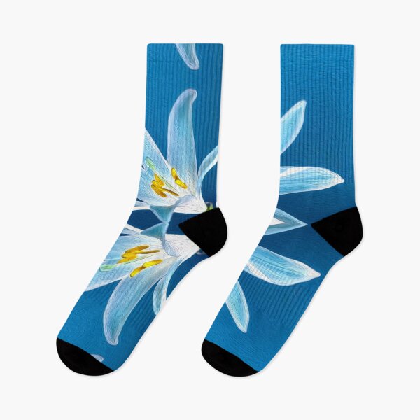 Item preview, Blue Lily Pattern designed and sold by Patternflower.
