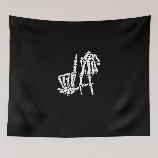 Item preview, La Hand Sign Lazy DIY Halloween Costume Skeleton T-Shirt designed and sold by TamaraBoogar.