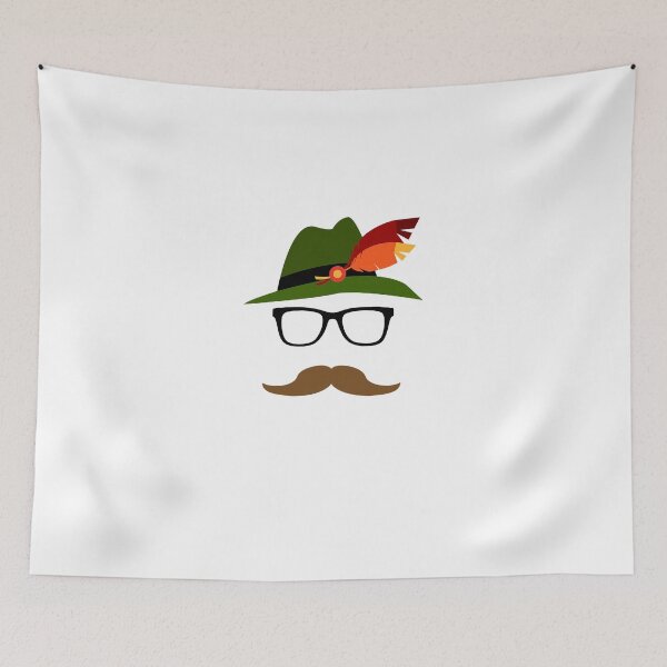 Artikelvorschau, Lederhosen Oktoberfest Deutsches Gesicht Brille Halloween T-Shirt entworfen und verkauft von TamaraBoogar.