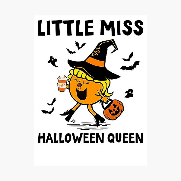 Item preview, Little Miss Halloween Queen Pumpkin T-Shirt designed and sold by TamaraBoogar.