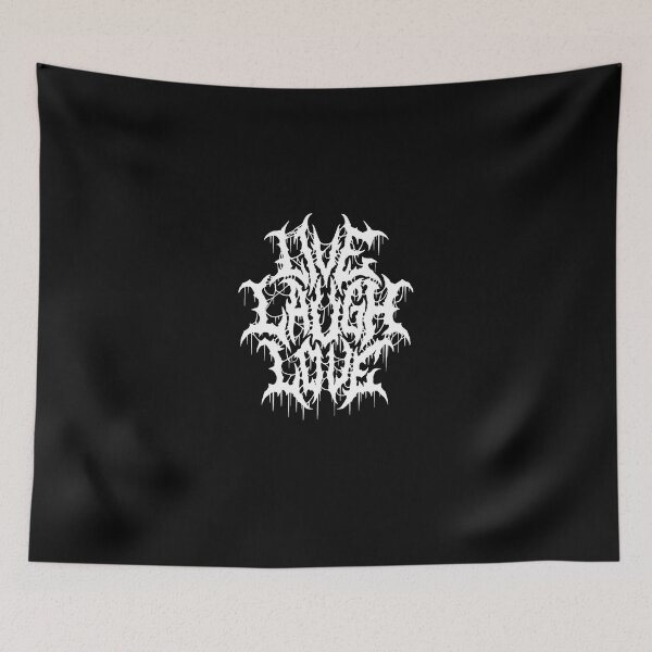 Item preview, Live Laugh Love Black Metal Parody Funny Typography T-Shirt designed and sold by TamaraBoogar.