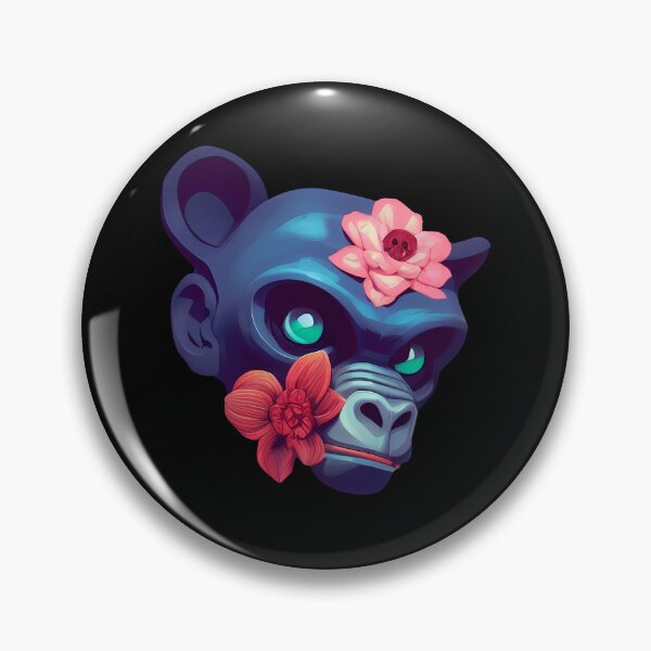 Item preview, Monkey Head And Flowers designed and sold by nuel-art.