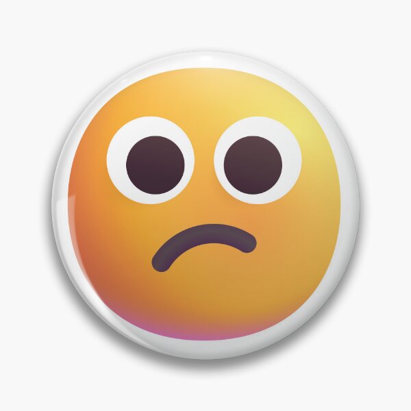 Item preview, Puzzled face emoji - large designed and sold by abroadDesigns.